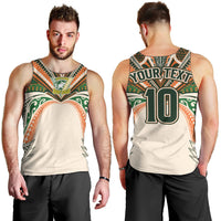 Cook Islands Rugby League Custom Men Tank Top Polynesian and Tatau Tribal Art - Retro Palette LT03 - Polynesian Pride