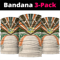 Cook Islands Rugby League Neck Gaiter Polynesian and Tatau Tribal Art - Retro Palette LT03 package One Size: 25*50cm Multicolor - Polynesian Pride