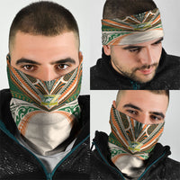 Cook Islands Rugby League Neck Gaiter Polynesian and Tatau Tribal Art - Retro Palette LT03 - Polynesian Pride