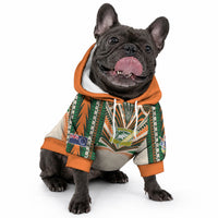 Cook Islands Rugby League Custom Pet Hoodie Polynesian and Tatau Tribal Art - Retro Palette