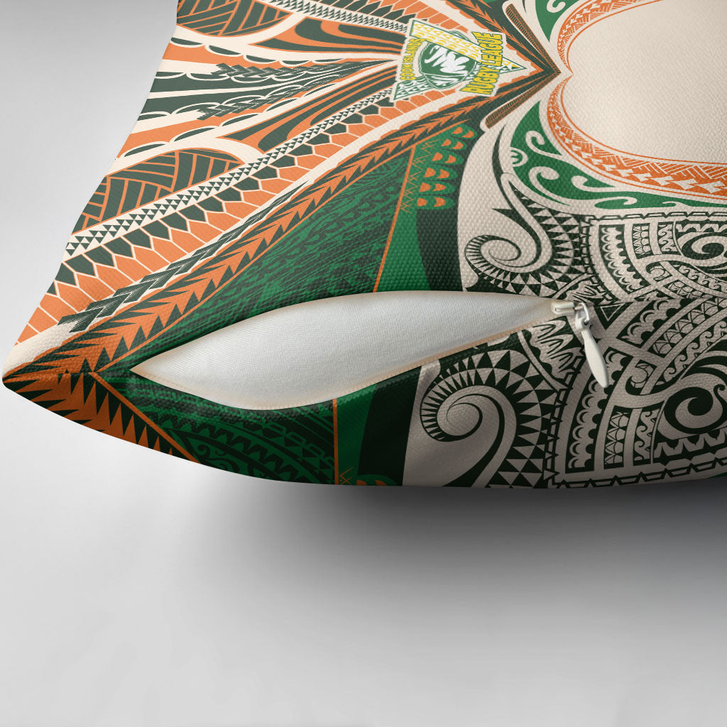 Cook Islands Rugby League Pillow Cover Polynesian and Tatau Tribal Art - Retro Palette LT03 - Polynesian Pride