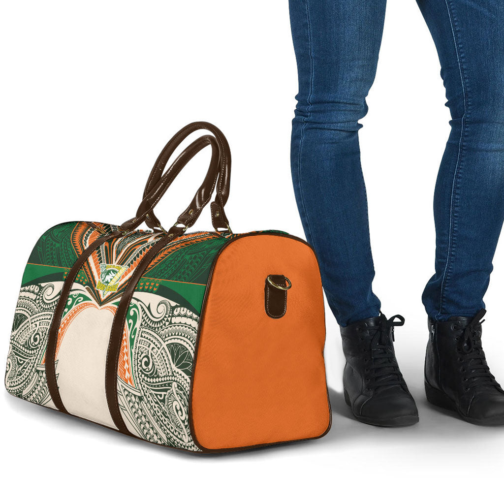 Cook Islands Rugby League Travel Bag Polynesian and Tatau Tribal Art - Retro Palette