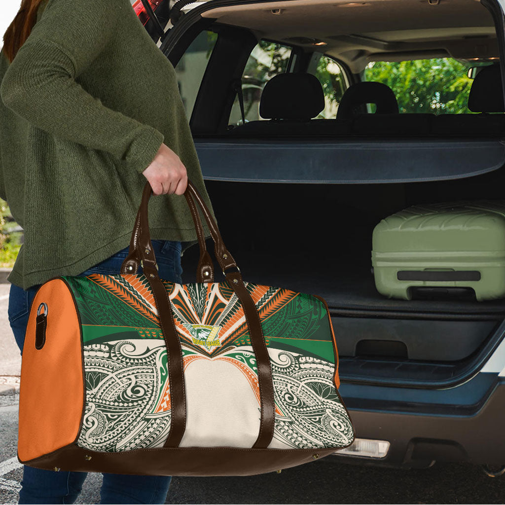 Cook Islands Rugby League Travel Bag Polynesian and Tatau Tribal Art - Retro Palette
