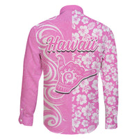 Hawaii Kauai Island Family Matching Puletasi Dress and Hawaiian Shirt Hibiscus Pattern Seamless Tribal Simple Pink LT03 - Polynesian Pride