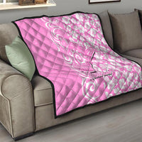 Hawaii Kauai Island Quilt Hibiscus Pattern Seamless Tribal Simple Pink LT03 - Polynesian Pride