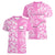 Hawaii Kauai Island Women V Neck T Shirt Hibiscus Pattern Seamless Tribal Simple Pink LT03 - Polynesian Pride
