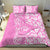 Custom Hawaii Kauai Island Bedding Set Hibiscus Pattern Seamless Tribal Simple Pink LT03 - Polynesian Pride