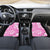 Custom Hawaii Kauai Island Car Mats Hibiscus Pattern Seamless Tribal Simple Pink LT03 - Polynesian Pride