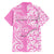 Custom Hawaii Kauai Island Hawaiian Shirt Hibiscus Pattern Seamless Tribal Simple Pink LT03 - Polynesian Pride