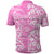 Custom Hawaii Kauai Island Polo Shirt Hibiscus Pattern Seamless Tribal Simple Pink LT03 - Polynesian Pride