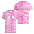 Custom Hawaii Kauai Island Women V Neck T Shirt Hibiscus Pattern Seamless Tribal Simple Pink LT03 - Polynesian Pride