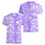 Hawaii Kauai Island Women V Neck T Shirt Hibiscus Pattern Seamless Tribal Simple Purple LT03 - Polynesian Pride