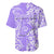 Custom Hawaii Kauai Island Baseball Jersey Hibiscus Pattern Seamless Tribal Simple Purple LT03 - Polynesian Pride