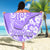 Custom Hawaii Kauai Island Beach Blanket Hibiscus Pattern Seamless Tribal Simple Purple LT03 - Wonder Print Shop
