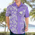 Custom Hawaii Kauai Island Hawaiian Shirt Hibiscus Pattern Seamless Tribal Simple Purple LT03 - Polynesian Pride