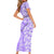 Custom Hawaii Kauai Island Short Sleeve Bodycon Dress Hibiscus Pattern Seamless Tribal Simple Purple LT03 - Polynesian Pride