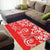 Hawaii Kauai Island Area Rug Hibiscus Pattern Seamless Tribal Simple Red LT03 - Polynesian Pride