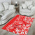 Hawaii Kauai Island Area Rug Hibiscus Pattern Seamless Tribal Simple Red LT03 - Polynesian Pride