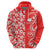 Hawaii Kauai Island Hoodie Hibiscus Pattern Seamless Tribal Simple Red LT03 - Polynesian Pride