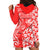 Hawaii Kauai Island Hoodie Dress Hibiscus Pattern Seamless Tribal Simple Red LT03 - Polynesian Pride