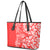 Hawaii Kauai Island Leather Tote Bag Hibiscus Pattern Seamless Tribal Simple Red LT03 - Polynesian Pride