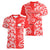 Hawaii Kauai Island Women V Neck T Shirt Hibiscus Pattern Seamless Tribal Simple Red LT03 - Polynesian Pride