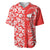Custom Hawaii Kauai Island Baseball Jersey Hibiscus Pattern Seamless Tribal Simple Red LT03 Red - Polynesian Pride