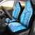 Custom Hawaii Kauai Island Car Seat Cover Hibiscus Pattern Seamless Tribal Simple Blue LT03 - Polynesian Pride