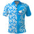 Custom Hawaii Kauai Island Polo Shirt Hibiscus Pattern Seamless Tribal Simple Blue LT03 Blue - Polynesian Pride