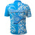 Custom Hawaii Kauai Island Polo Shirt Hibiscus Pattern Seamless Tribal Simple Blue LT03 - Polynesian Pride