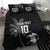 Custom Fiji Rugby Pacific Champions 2024 Bedding Set Anniversary 7 Titles - Fijians Rugby and Tapa Hibiscus Black Art