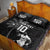 Custom Fiji Rugby Pacific Champions 2024 Quilt Bed Set Anniversary 7 Titles - Fijians Rugby and Tapa Hibiscus Black Art