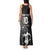 Custom Fiji Rugby Pacific Champions 2024 Tank Maxi Dress Anniversary 7 Titles - Fijians Rugby and Tapa Hibiscus Black Art