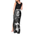 Custom Fiji Rugby Pacific Champions 2024 Tank Maxi Dress Anniversary 7 Titles - Fijians Rugby and Tapa Hibiscus Black Art