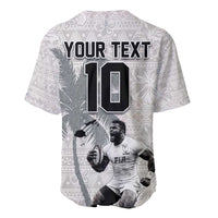 Custom Fiji Rugby Pacific Champions 2024 Baseball Jersey Anniversary 7 Titles - Fijians Rugby and Tapa Hibiscus White Art LT03 - Polynesian Pride