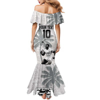Custom Fiji Rugby Pacific Champions 2024 Family Matching Mermaid Dress and Hawaiian Shirt Anniversary 7 Titles - Fijians Rugby and Tapa Hibiscus White Art LT03 - Polynesian Pride