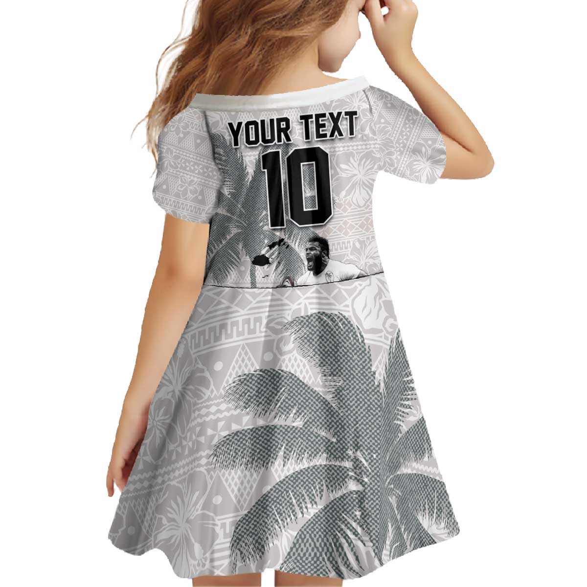 Custom Fiji Rugby Pacific Champions 2024 Family Matching Off The Shoulder Long Sleeve Dress and Hawaiian Shirt Anniversary 7 Titles - Fijians Rugby and Tapa Hibiscus White Art LT03 - Polynesian Pride