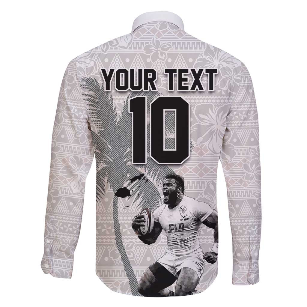 Custom Fiji Rugby Pacific Champions 2024 Family Matching Puletasi and Hawaiian Shirt Anniversary 7 Titles - Fijians Rugby and Tapa Hibiscus White Art LT03 - Polynesian Pride