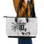 Custom Fiji Rugby Pacific Champions 2024 Leather Tote Bag Anniversary 7 Titles - Fijians Rugby and Tapa Hibiscus White Art