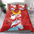 Hawaiian Mele Kalikimaka Bedding Set Funny Santa Riding Lei Dolphin with Kakau Tattoos - Polynesian Pride