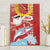 Hawaiian Mele Kalikimaka Canvas Wall Art Funny Santa Riding Lei Dolphin with Kakau Tattoos - Polynesian Pride