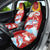 Hawaiian Mele Kalikimaka Car Seat Cover Funny Santa Riding Lei Dolphin with Kakau Tattoos - Polynesian Pride