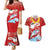 Hawaiian Mele Kalikimaka Couples Matching Mermaid Dress and Hawaiian Shirt Funny Santa Riding Lei Dolphin with Kakau Tattoos - Polynesian Pride