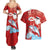 Hawaiian Mele Kalikimaka Couples Matching Summer Maxi Dress and Hawaiian Shirt Funny Santa Riding Lei Dolphin with Kakau Tattoos - Polynesian Pride