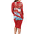 Hawaiian Mele Kalikimaka Family Matching Long Sleeve Bodycon Dress and Hawaiian Shirt Funny Santa Riding Lei Dolphin with Kakau Tattoos - Polynesian Pride