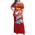 Hawaiian Mele Kalikimaka Family Matching Off Shoulder Maxi Dress and Hawaiian Shirt Funny Santa Riding Lei Dolphin with Kakau Tattoos - Polynesian Pride