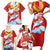 Hawaiian Mele Kalikimaka Family Matching Short Sleeve Bodycon Dress and Hawaiian Shirt Funny Santa Riding Lei Dolphin with Kakau Tattoos - Polynesian Pride