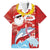 Hawaiian Mele Kalikimaka Family Matching Short Sleeve Bodycon Dress and Hawaiian Shirt Funny Santa Riding Lei Dolphin with Kakau Tattoos - Polynesian Pride
