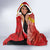 Hawaiian Mele Kalikimaka Hooded Blanket Funny Santa Riding Lei Dolphin with Kakau Tattoos - Polynesian Pride