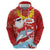 Hawaiian Mele Kalikimaka Hoodie Funny Santa Riding Lei Dolphin with Kakau Tattoos - Polynesian Pride